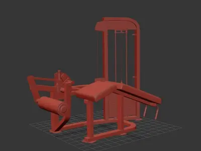 HAMMER STRENGTH SELECT LEG CURL 3D model