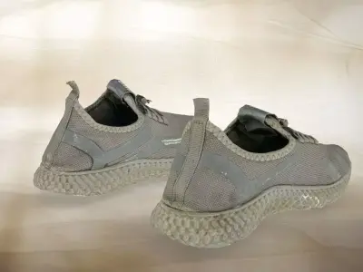 A pair of used sport shoe 017 Low-poly 3D model