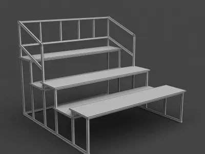 Stadium Bench 3D model