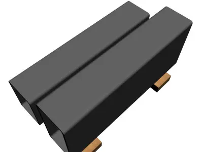 5 16in Wall x5in Rectangle Tube 3D model