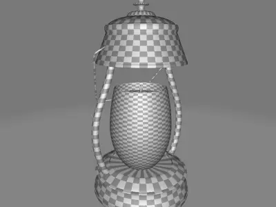 Metal Tabletop Wax Warmer - Candle Included - 2 Colour 3D model