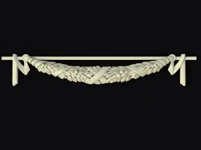 Central decor ornament for furniture 3D model 997