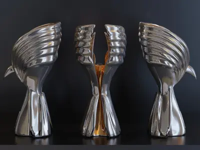 F1 Trophy - Abu Dhabi GP Trophy Low-poly 3D model