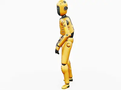 PROTOCOL DROID C-5 DS Rigged for Unreal Engine - Unity - MIXAMO 3D model