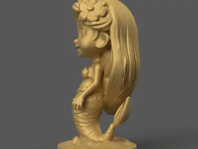 Cute Mermaid 3D Model STL File for Decoration Gifts 3D print model