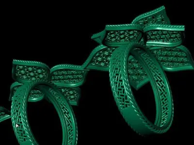 New arabic fuison rings 3D print model