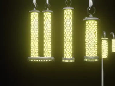 Metal Lantern 3d Low-poly 3D model