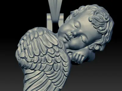 Angel Pendant Free 3D print model
