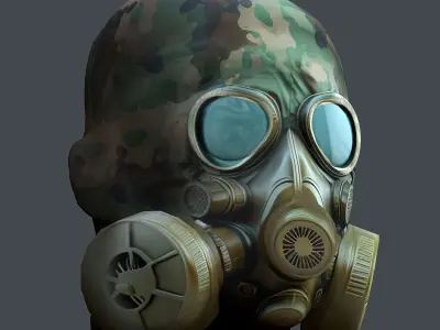 Helmet 3d model military combat Military Low-poly Low-poly 3D model 88