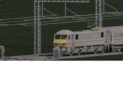 British rail class 90 intercity 3D model