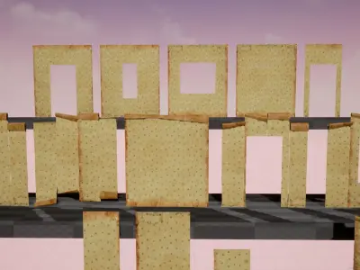 WallPapersSet UE4 Low-poly 3D model