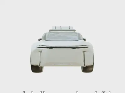 Futuristic Flying Taxi Concept Car Model Low-poly 3D model