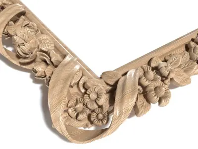 Frame-006 ornate wooden frame 3D model