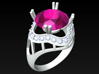 Diamond Ring - Womens Rings - GN250 3D print model