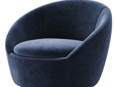 Cozy Swivel Chair By westelm 3D model