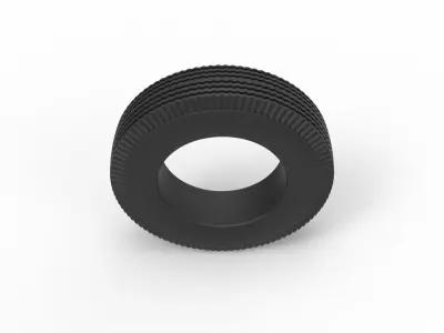 Retro car tire Scale 1 to 10 3D print model