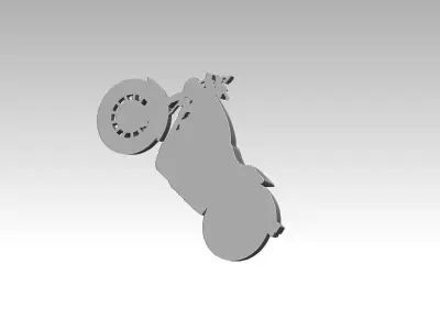 classic motorcycle relief 3D print model