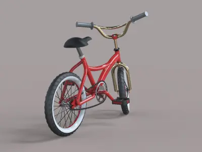 Bike 3d model kids bicycle 3D model