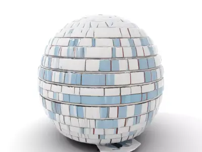 Hexagonal Dome Structure model pack Low-poly 3D model