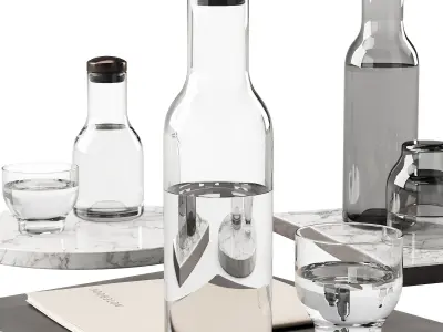 136 dishes decor set 09 MENU Bottle Carafe by Norm P01 3D model