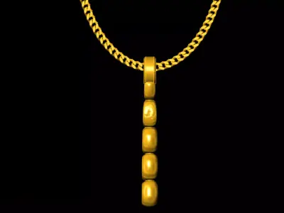 Tribal pendant charms - one inch pendant 3D print model