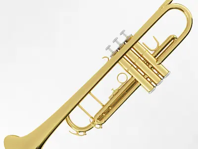 Trumpet gold 3D model