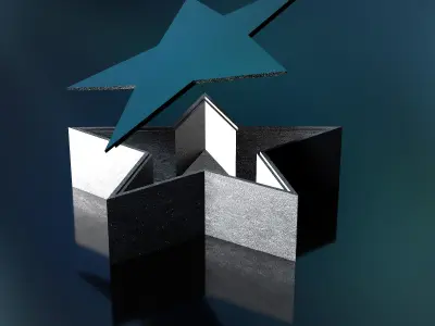 Star Box with Lid and Knob Including Coin Set STL 3D Print  3D print model