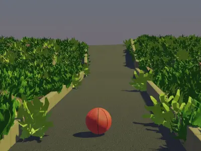 3D Basketball Animation- RIGGED Low-poly 3D model