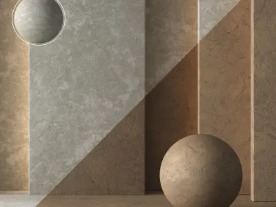 Plaster Earthy Tones-Seamless - Tileable-DrCG No 109 3D model