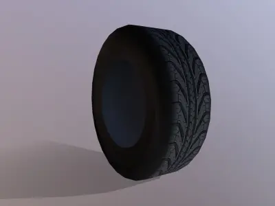 Truck Tyre Low-poly 3D model get