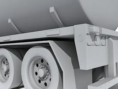 Detailed to texture Tanker Trailer 10 3D model