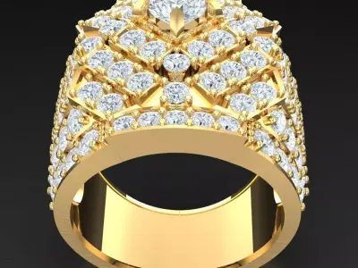 Luxury Men Rings Designs 4MR019 3D print model