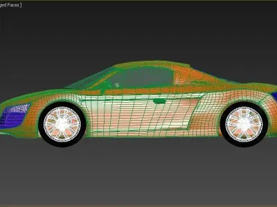 audi r8 car model Low-poly 3D model