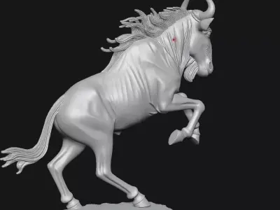 wildebeest 3D print model