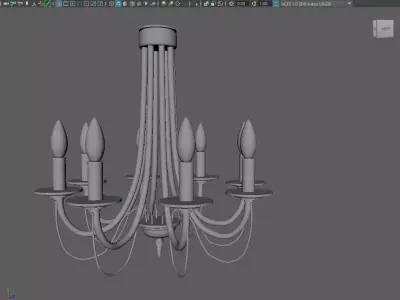 candlestick pendant Free low-poly 3D model