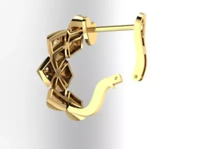 Set earrings and ring 3D print model
