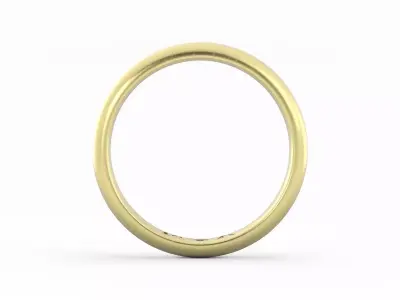 Mens Wedding Band With Inside Diamond and Initials 3DM 3D print model