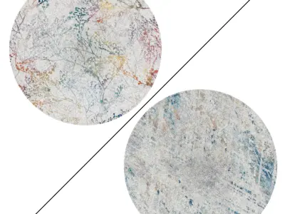 Round Rug Set 6 3D model