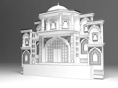 Indian Wedding Stage 3D model