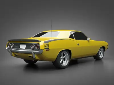 1972 Plymouth Cuda 440 3D model