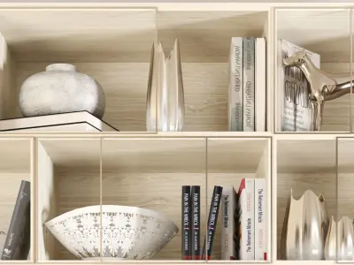 Wardrobe with decor 3D model