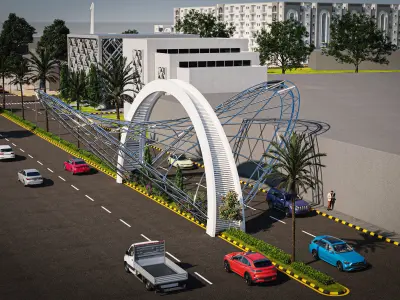 Entrance Steel Gate Only Model 3D model