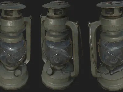 Oil Lanterns PBR Low-poly 3D model