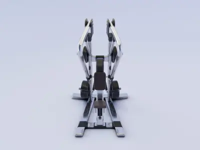 Seated Row Machine Low-poly 3D model purchase