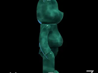 Light Green Jade  Bear brick 3D model