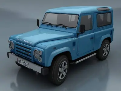 Land Rover Defender Low-poly 3D model