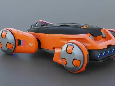 ORBIT VEHICLE RIGGED 3D model