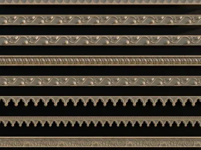 Ornament Pack Vol 9 - Baroque Gothic Medieval 3D model