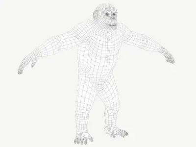 Chimpanzee Low-poly 3D model