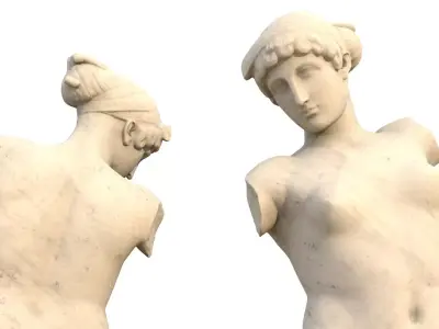 Goddess Statue Pack Greek Sculpture PBR 3D model